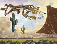 Road Runner Artwork Road Runner Artwork Desert Duo - Wile E. Coyote