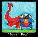 Superhero Artwork Superhero Artwork Super Pug (Framed)