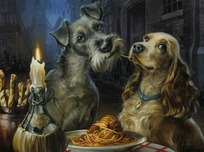 Lady and The Tramp Artwork Lady and The Tramp Artwork Bella Notte
