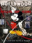 Mickey Mouse Artwork Mickey Mouse Artwork Mickey Painting Hollywood (TP) (Framed)