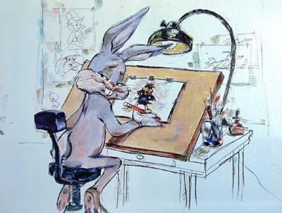 Artist Bugs Bunny by Chuck Jones portrait