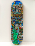 Charles Fazzino 3D Art Charles Fazzino 3D Art Lady Liberty in NYC (Skateboard Deck)