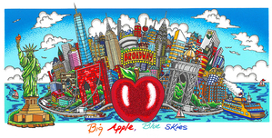 Charles Fazzino 3D Art Charles Fazzino 3D Art Big Apple, Blue Skies (Framed) (AP) 