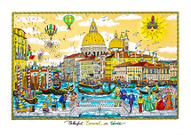 Charles Fazzino 3D Art Charles Fazzino 3D Art Colorful Carnival in Venice (AP) (Colored Crystals)