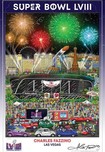Charles Fazzino 3D Art Charles Fazzino 3D Art Super Bowl LVIII: Las Vegas (Poster)