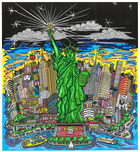 Charles Fazzino 3D Art Charles Fazzino 3D Art Liberty and Justice for All (Framed) (DX) 