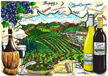 Charles Fazzino 3D Art Charles Fazzino 3D Art A Tasting In Wine Country (DX)