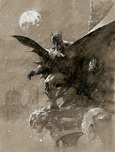 Batman Animation Artwork  Batman Animation Artwork  Batman Over San Prospero (Canvas)