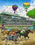 Charles Fazzino 3D Art Charles Fazzino 3D Art Belmont Stakes 2007 (DX)