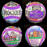 Charles Fazzino 3D Art Charles Fazzino 3D Art MLB Colorado Rockies Baseball With Case