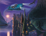 Harry Potter Artwork Harry Potter Artwork The Enchanted Car