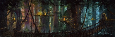 Star Wars Artwork Star Wars Artwork Ewok Village