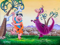 Flintstones Artwork Hanna-Barbera Artwork  Fetch This, Dino! 