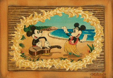Mickey Mouse Artwork Mickey Mouse Artwork Hula in Paradise