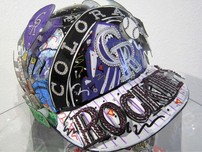 Charles Fazzino 3D Art Charles Fazzino 3D Art MLB Colorado Rockies Baseball (Helmet)