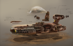 Star Wars Artwork Star Wars Artwork Landspeeder Exploded View (S)