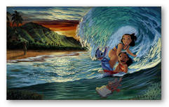 Lilo and Stitch Artwork Lilo and Stitch Artwork Morning Surf