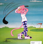 Pink Panther Artwork Pink Panther Artwork Pink Panther Golfing