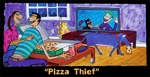 Superhero Artwork Superhero Artwork Pizza Thief