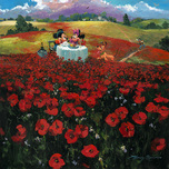 Mickey Mouse Fine Art Mickey Mouse Fine Art Red Poppies