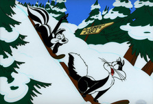 Pepe Le Pew Artwork Pepe Le Pew Artwork Le Jump D'Ski