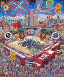 Charles Fazzino 3D Art Charles Fazzino 3D Art Super Bowl XL: Detroit (DX)