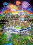 Charles Fazzino 3D Art Charles Fazzino 3D Art Super Bowl XLI: Miami (DX)