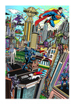 Charles Fazzino 3D Art Charles Fazzino 3D Art Superhero Series: Superman Saves the Day (DX)