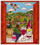 Charles Fazzino 3D Art Charles Fazzino 3D Art Tuscany (II Buon Vino Della Toscana) (AP)