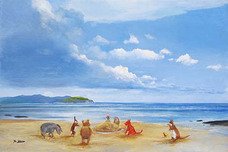 Winnie the Pooh Artwork Winnie the Pooh Artwork Pooh and Friends at the Seaside