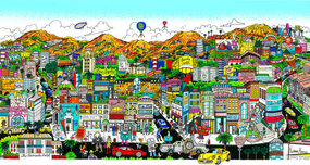Charles Fazzino 3D Art Charles Fazzino 3D Art You're Going to Hollywood! (PR) (Black) (Framed)