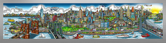 Charles Fazzino 3D Art Charles Fazzino 3D Art Along The East River, NYC  (DX) (ALU)