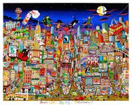 Charles Fazzino 3D Art Charles Fazzino 3D Art Bright Lights...Big City...Broadway (AP)