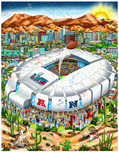 Charles Fazzino 3D Art Charles Fazzino 3D Art Superbowl LVII: Arizona (DX)