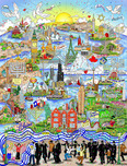 Charles Fazzino 3D Art Charles Fazzino 3D Art Chanukah Around the World (DX)