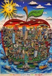 Charles Fazzino 3D Art Charles Fazzino 3D Art The Sun Shines Bright Over the Big Apple (Framed) (DX) 