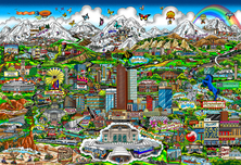 Charles Fazzino 3D Art Charles Fazzino 3D Art Colorado On My Mind (DX) (Framed)