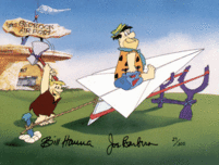 Hanna-Barbera Artwork Hanna-Barbera Artwork Flintstones Paper Airplane