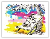 Tom Everhart Prints Tom Everhart Prints Beneath the Palms - The Sparkling Croissant (PP) (Framed)