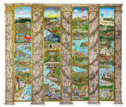 Charles Fazzino 3D Art Charles Fazzino 3D Art A Tour Of The Mediterranean Mural (DX)