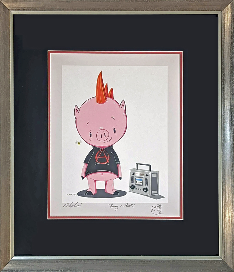 Fabio Napoleoni Being a Punk (OE) (Mini Print) (Framed)