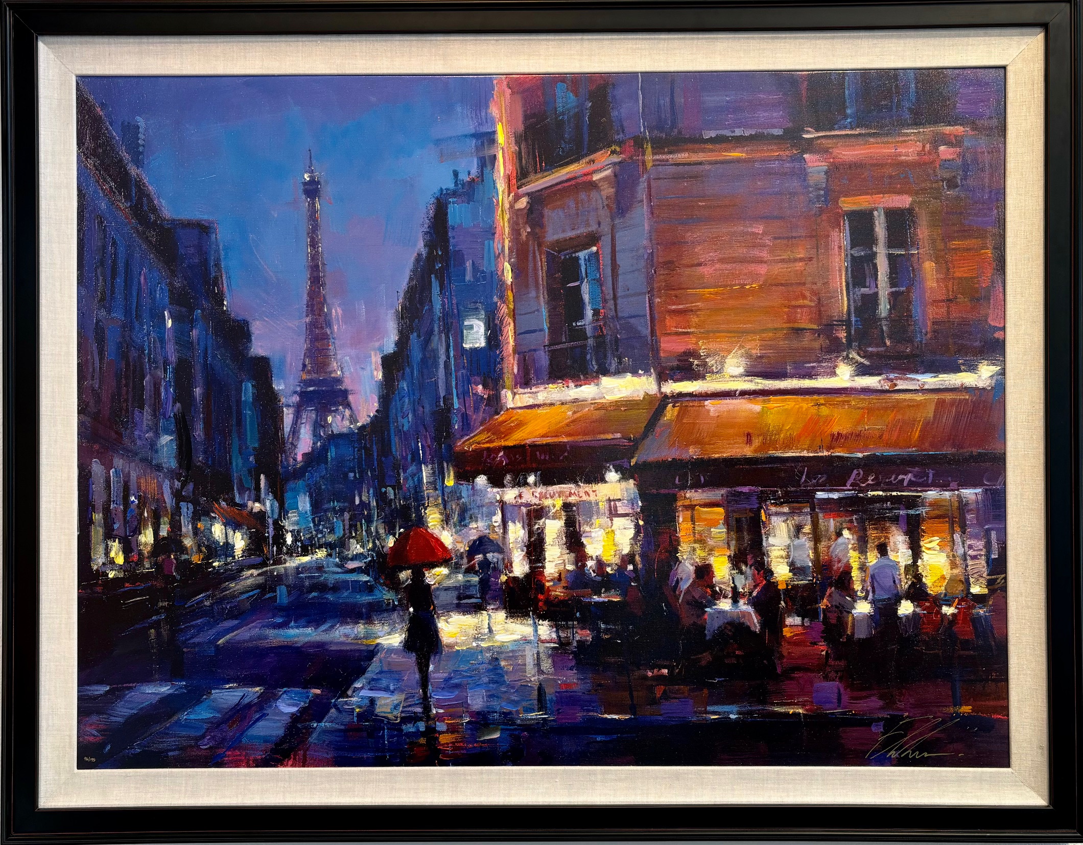 Michael Flohr Parisian Rain (SN) (Framed)