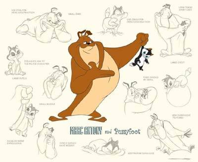 Warner Brothers Marc Anthony & Pussyfoot Model Sheet