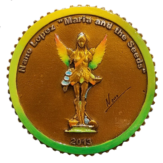 Nano Lopez Bronze Collectors Coin - Maria and the Seeds