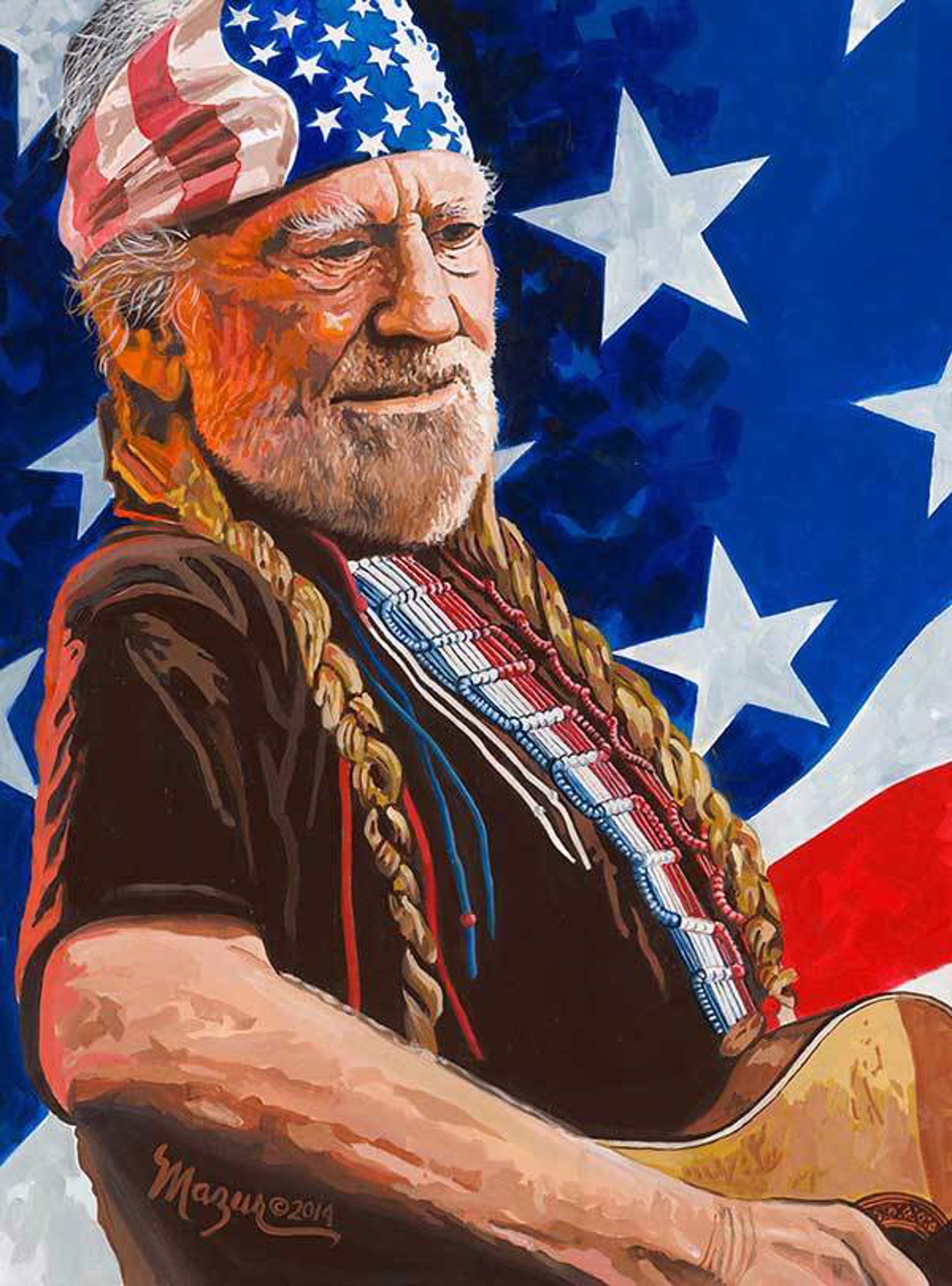 Ruby Mazur Willie Nelson (Gallery Wrapped)