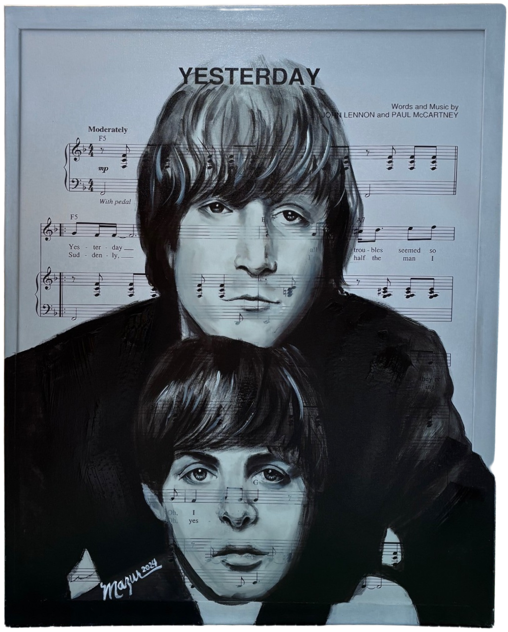 Ruby Mazur Yesterday (The Beatles) (Lyrics) (Gallery Wrapped)